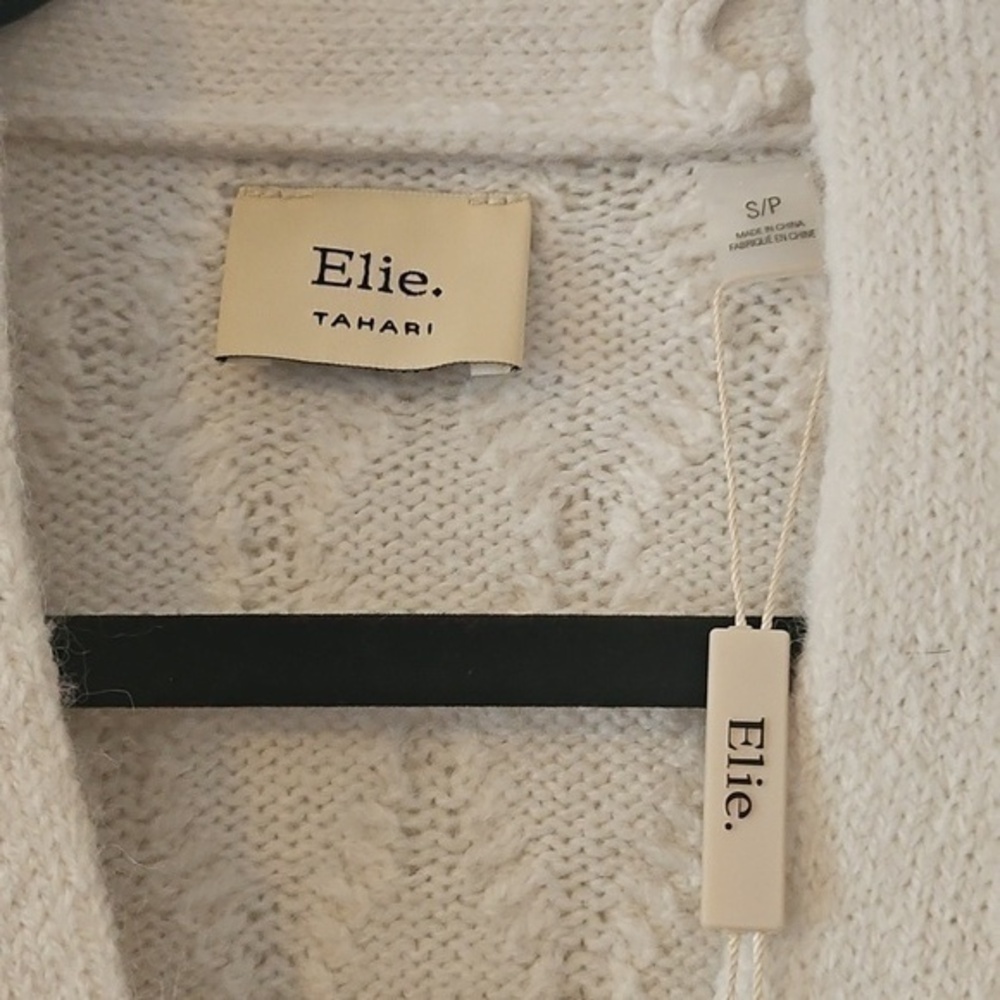 [NWT] Elie Tahari Ruffle Cropped Ruffle Cardigan - Picture 5 of 7